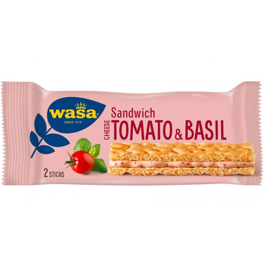 5-pack Wasa Sandwich Tomato & Basil – authentic Swedish snack, imported from Scandinavia