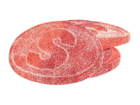 S-Märke Peach And Dragon Fruit — Sour Skull Gummies product image