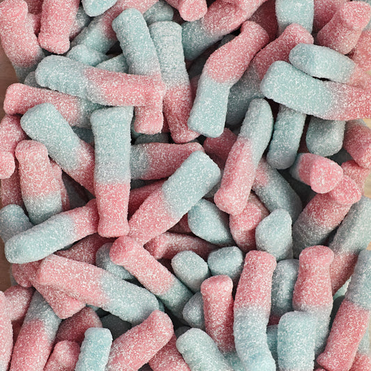 Bubblegum Fizzy Bottles — Frisia Sour-Dusted Gummies | Swedish Candy