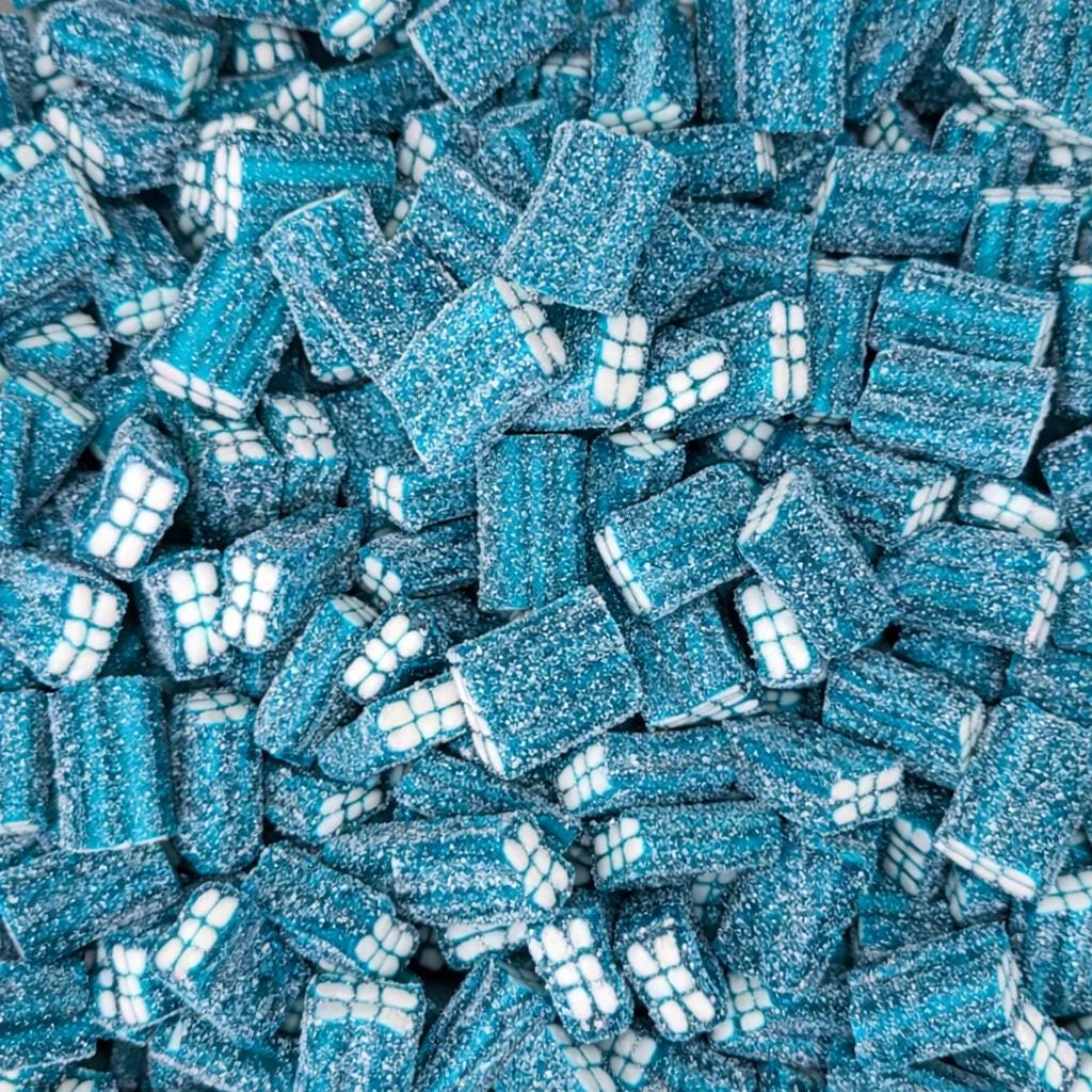 Vidal Fizzy Blue Raspberry Bricks Brick Gummies – Swedish Candy – image 2
