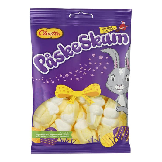 Cloetta Swedish Easter Candy Foam Bunnies Påskeskum 100g | Pick n Mix Treat (100g) – authentic Swedish pick & mix candy, imported from Scandinavia