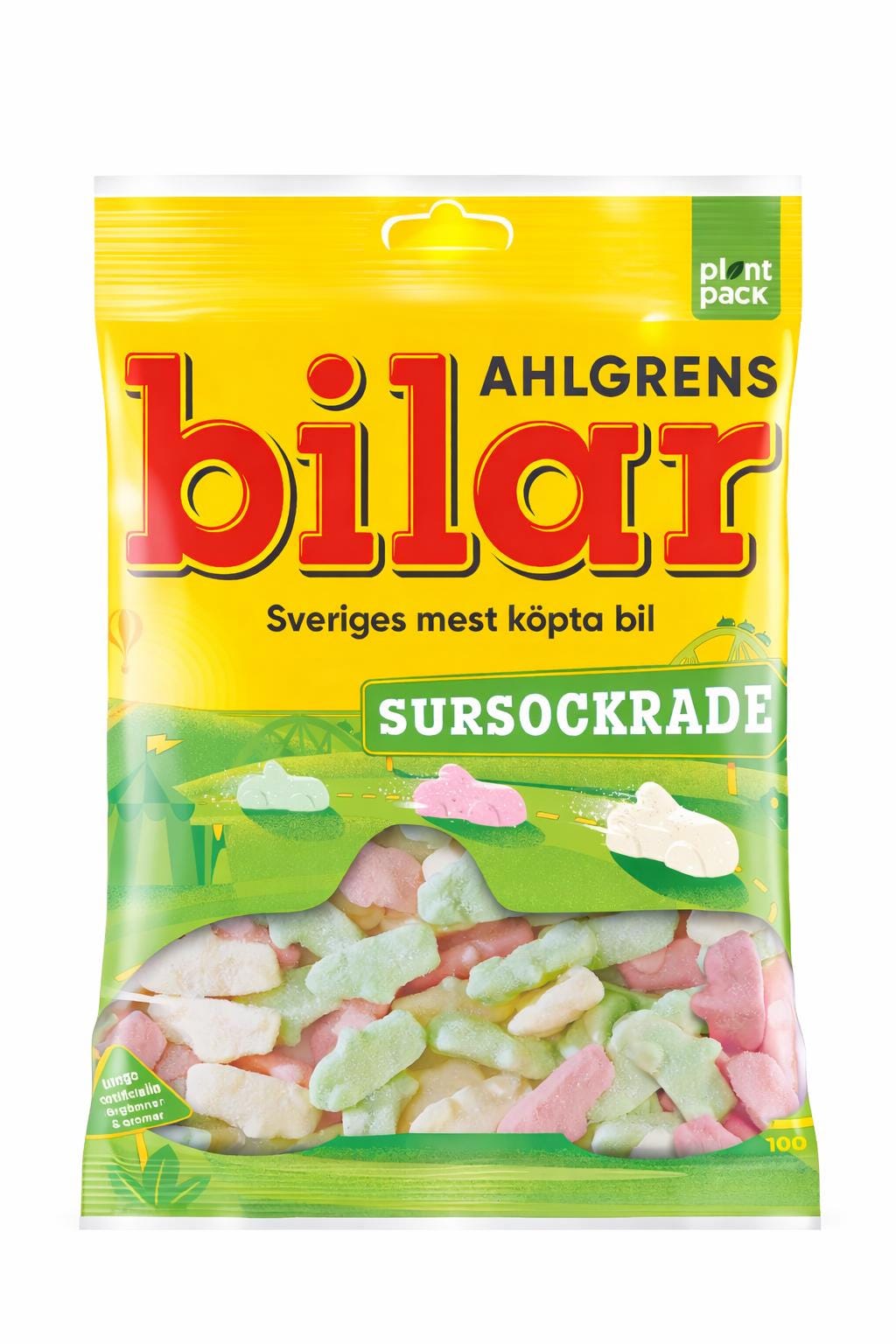 Ahlgrens Bilar Sursockrade 130g – authentic Swedish pick & mix candy, imported from Scandinavia