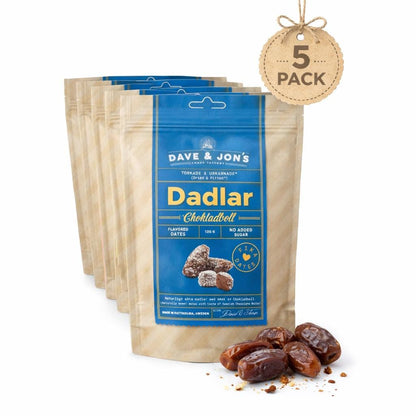 Dave & Jon's Chocolate Ball Dates (5 Pack) | Vegan Swedish Snack, No Added Sugar – authentic Swedish snack, imported from Scandinavia