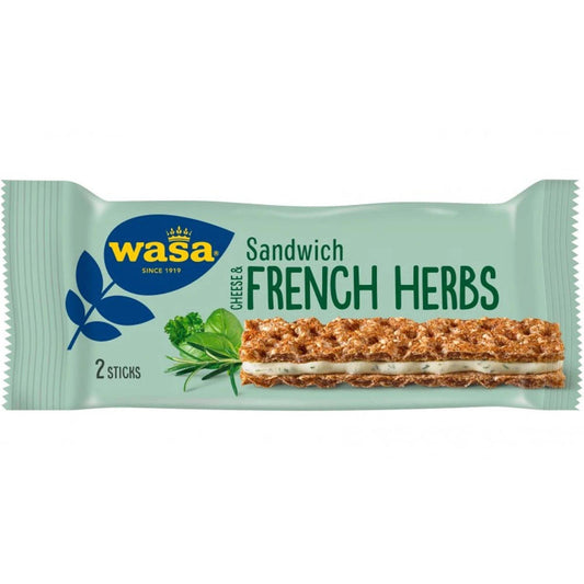 24-Pack Wasa Cheese & French Herbs Crispbread – Swedish crispbread snack, imported from Scandinavia