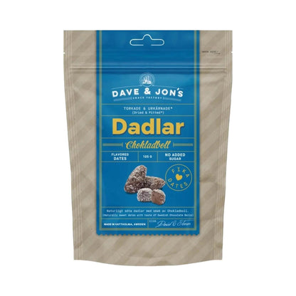 Dave & Jon's Chocolate Ball Dates 125g – authentic Swedish snack, imported from Scandinavia
