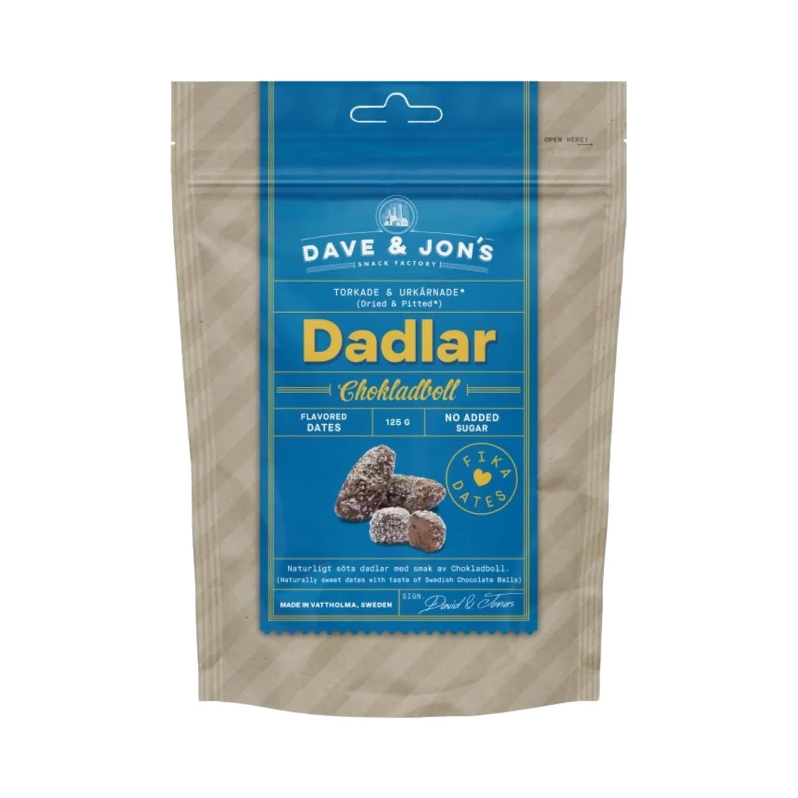 Dave & Jon's Chocolate Ball Dates (5 Pack) | Vegan Swedish Snack, No Added Sugar – authentic Swedish snack, imported from Scandinavia