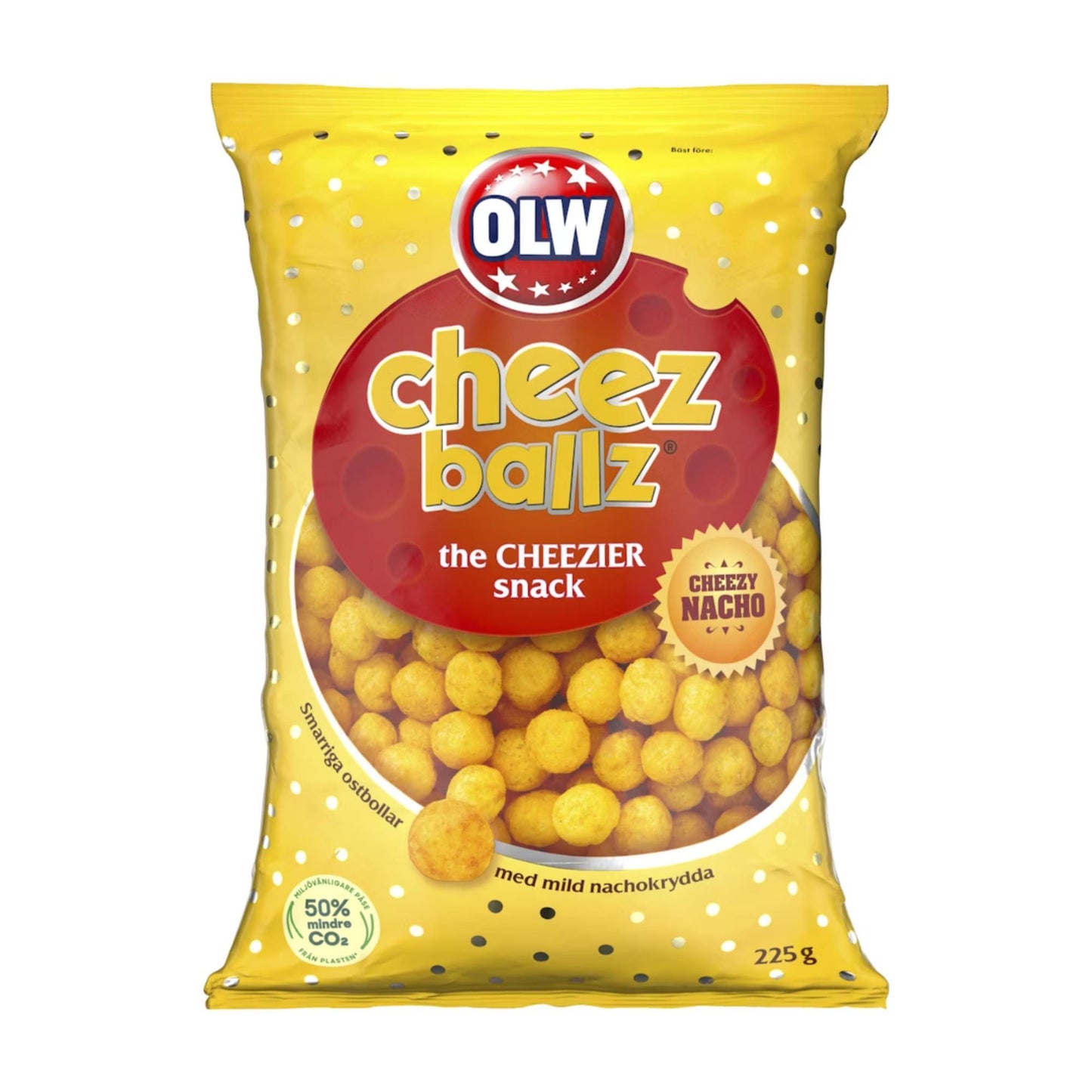 OLW Cheez Ballz 225g – authentic Swedish snack, imported from Scandinavia