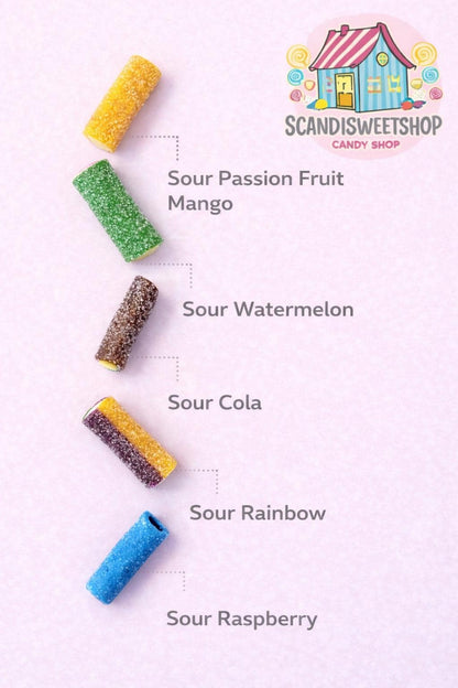 Vidal XL Swedish Sour Candy Mix | Pick n Mix

Enjoy a bold burst of flavor with Vidal XL Sour Candy Mix – a colorful selection of extra-large sour gummies loved by sour candy fans. They are chewy and coated in a tangy sugar layer that delivers the perfect balance of sweet and sour flavor in every bite.