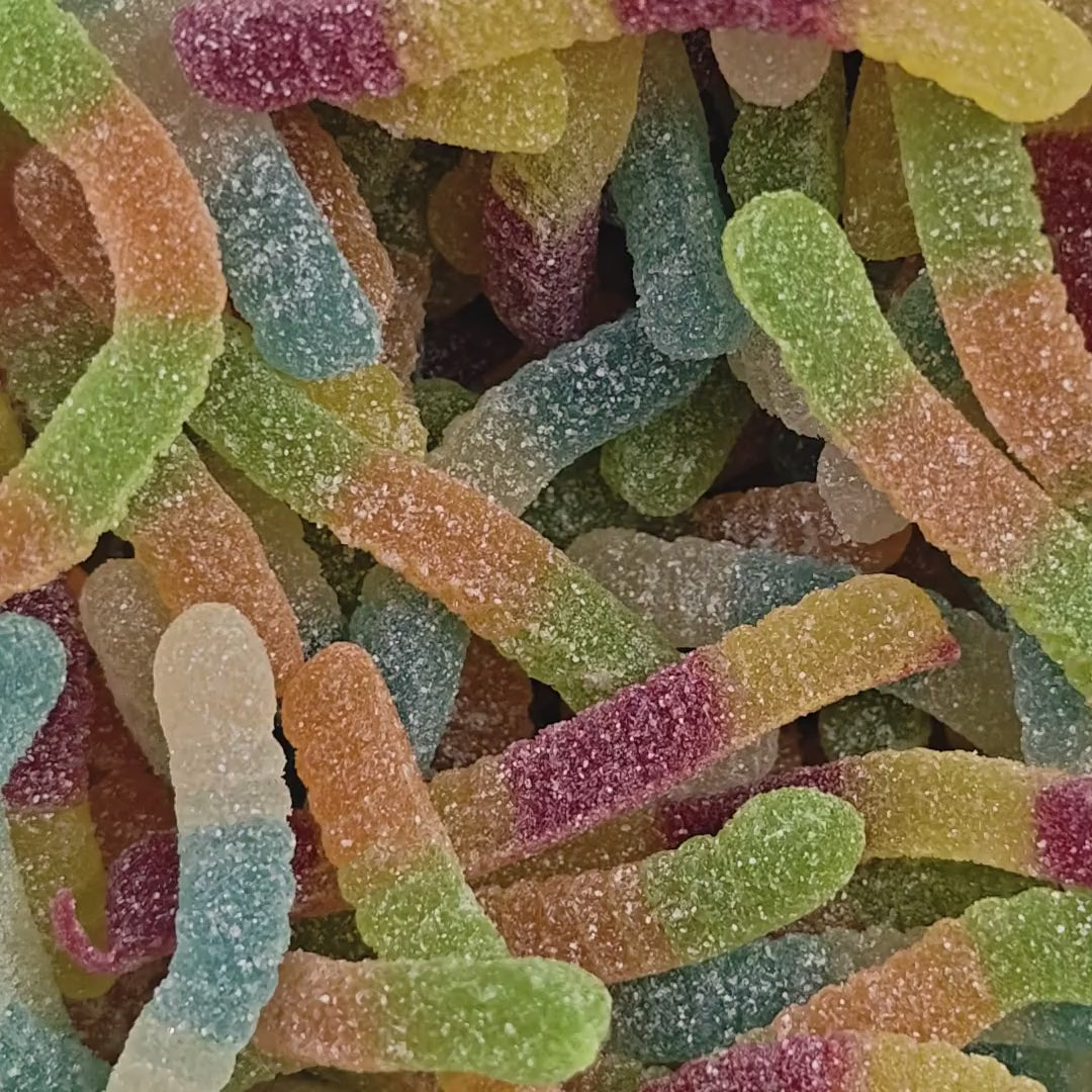 Jellioo Sour Fruktmask Gele — Multi-Flavour Gummy Worms — Jellioo product video
