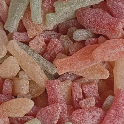 Malaco Sour Fish — Sour Sugar-Coated Fish Wine Gums | 0.25-3 lb