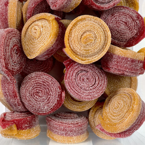 Strawberry-Lemon Rolls — Sour Fruit Rolls | Swedish Pick & Mix Candy